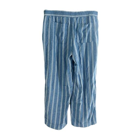 Old Navy Striped Linen Blend Wide Leg Pants Sz XL - Picture 4 of 9